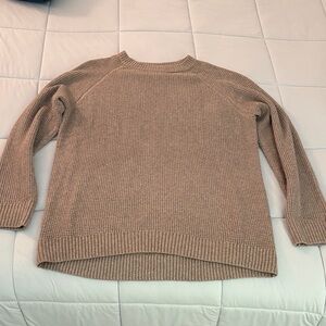 Old Navy Women's Tan Crew Neck Sweater Excellent Condition- Large Tall